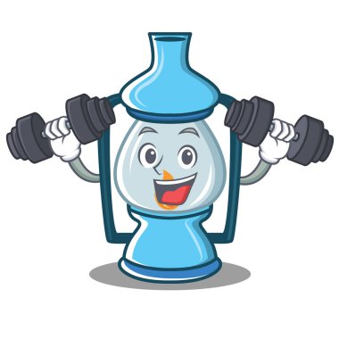 Fitness fener karakter karikatür tarzı