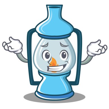 Sırıtan fener karakter karikatür tarzı