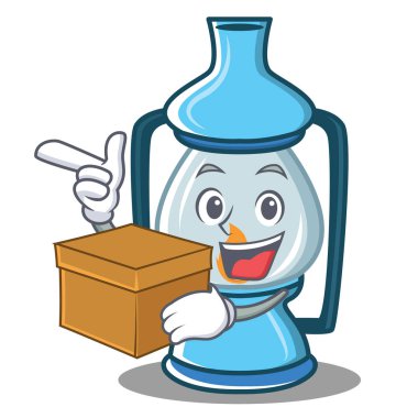 Kutusu fener karakter karikatür tarzı ile