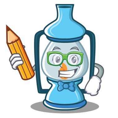 Öğrenci fener karakter karikatür tarzı