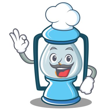 Şef fener karakter karikatür tarzı