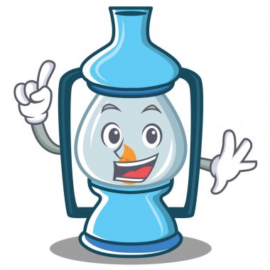 Parmak fener karakter karikatür tarzı