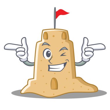 Wink sandcastle karakter karikatür tarzı