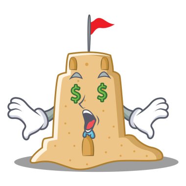 Para göz sandcastle karakter karikatür tarzı
