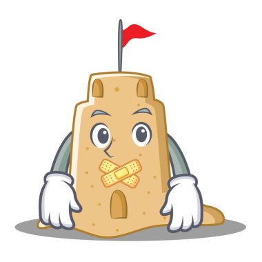 Sessiz sandcastle karakter karikatür tarzı