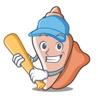 İskambil beyzbol şirin kabuk karakter karikatür