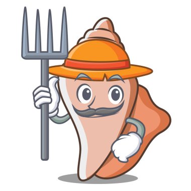 Çiftçi şirin kabuk karakter karikatür