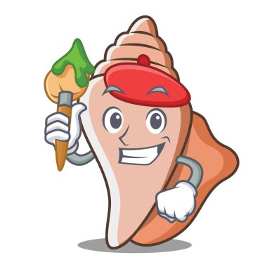 Sanatçı Sevimli kabuk karakter karikatür