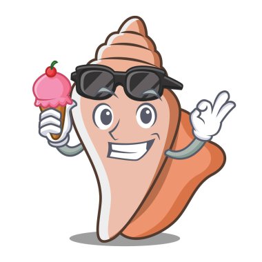 Dondurma şirin kabuk karakter karikatür ile