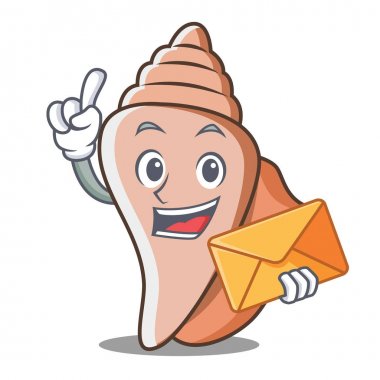 Zarf şirin kabuk karakter karikatür ile