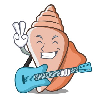 Gitar şirin kabuk karakter karikatür ile