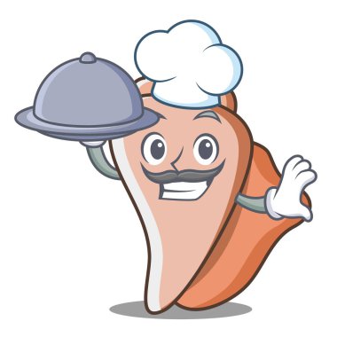 Şef yemek şirin kabuk karakter karikatür ile