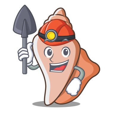 Madenci şirin kabuk karakter karikatür