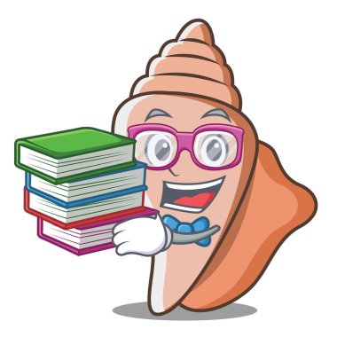 Öğrenci kitap şirin kabuk karakter karikatür ile