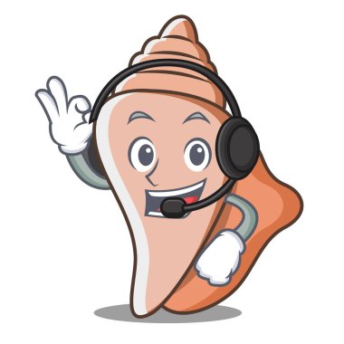 Kulaklık şirin kabuk karakter karikatür ile