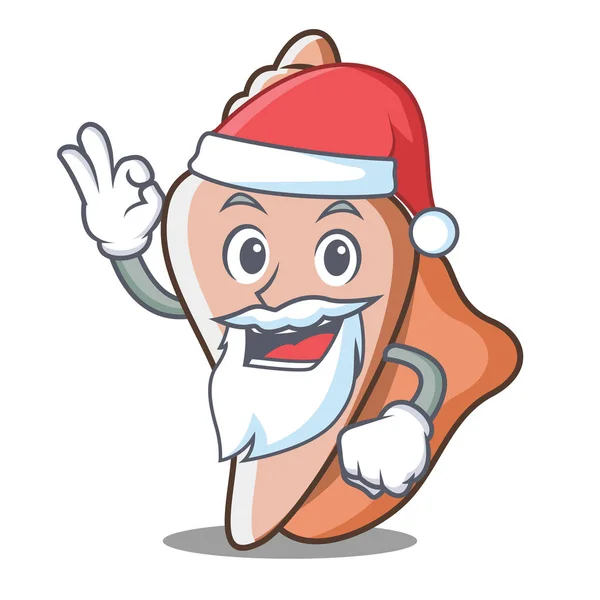 Santa lindo personaje de concha de dibujos animados — Vector de stock
