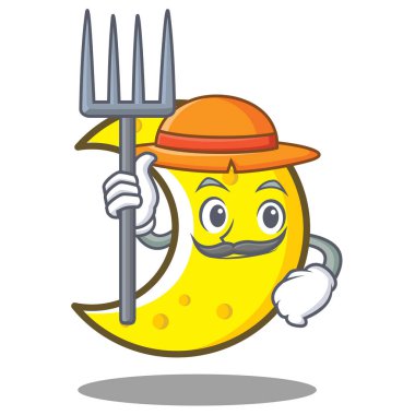 Çiftçi Hilal ay karakter karikatür