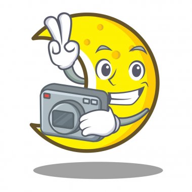 Fotoğrafçı Hilal ay karakter karikatür