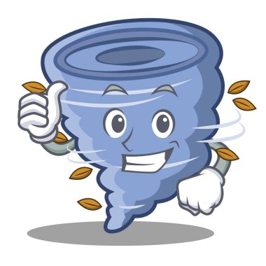 Kasırga karakter karikatür tarzı Yaşasın