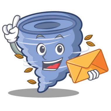 Zarf kasırga karakter karikatür tarzı ile