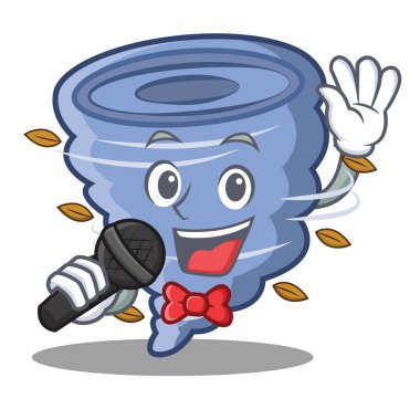 Şarkı kasırga karakter karikatür tarzı