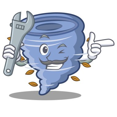 Mekanik kasırga karakter karikatür tarzı