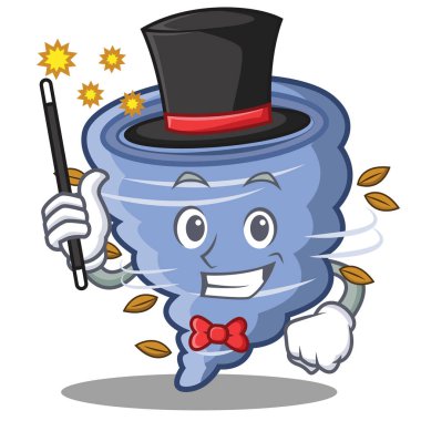 Sihirbaz kasırga karakter karikatür tarzı