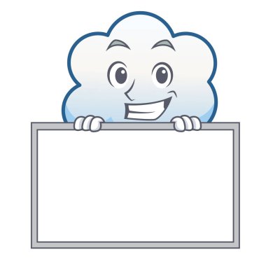 Yönetim Kurulu Kar bulut karakter karikatür ile sırıtarak