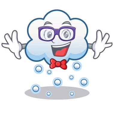 Geek kar bulut karakter karikatür