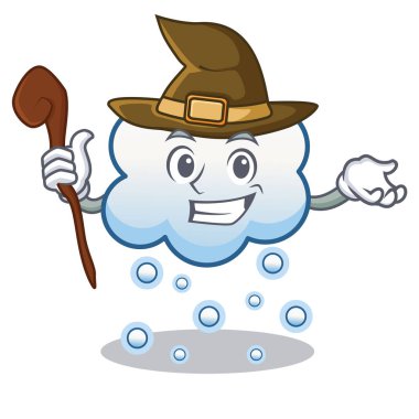 Cadı kar bulut karakter karikatür