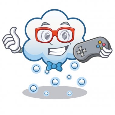 Oyun kar bulut karakter karikatür