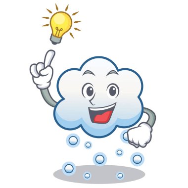 Bir fikir kar bulut karakter karikatür var