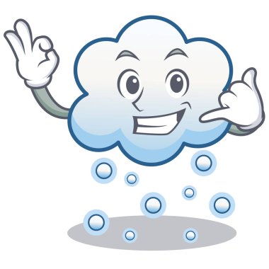 Bana kar bulut karakter karikatür de