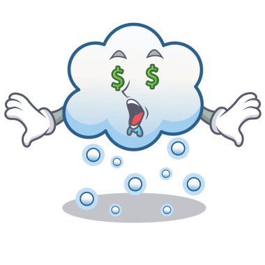 Para göz kar bulut karakter karikatür