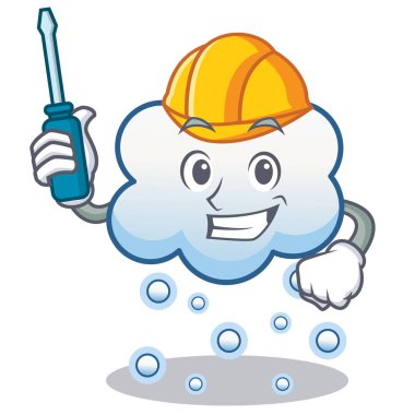 Otomotiv kar bulut karakter karikatür