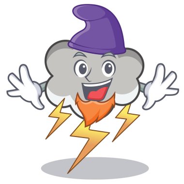 Elf gök gürültüsü bulut karakter karikatür