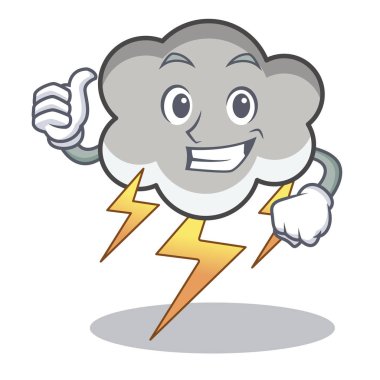 Gök gürültüsü bulut karakter karikatür Yaşasın