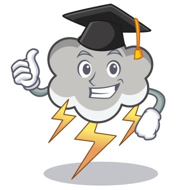 Mezuniyet gök gürültüsü bulut karakter karikatür