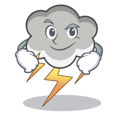 Smirking gök gürültüsü bulut karakter karikatür