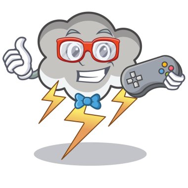 Oyun gök gürültüsü bulut karakter karikatür