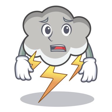 Yazık ki gök gürültüsü bulut karakter karikatür