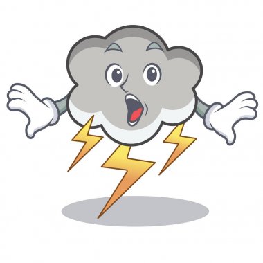 Sürpriz gök gürültüsü bulut karakter karikatür