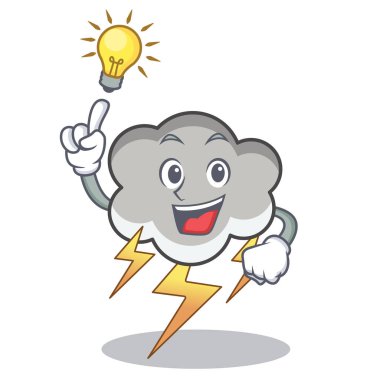 Bir fikir gök gürültüsü bulut karakter karikatür var