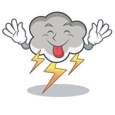 Gök gürültüsü bulut karakter karikatür dil