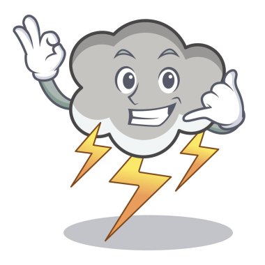 Gök gürültüsü bulut karakter karikatür ara beni