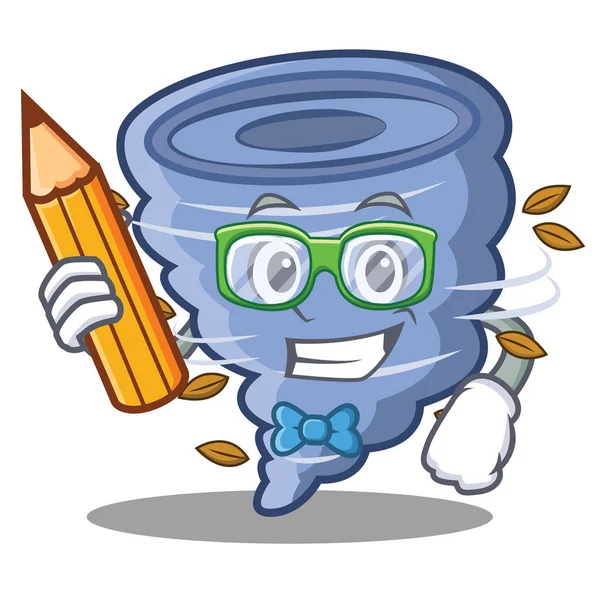 Stylu cartoon charakter tornado student — Wektor stockowy