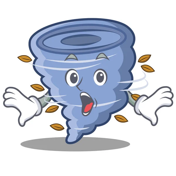 Sürpriz kasırga karakter karikatür tarzı