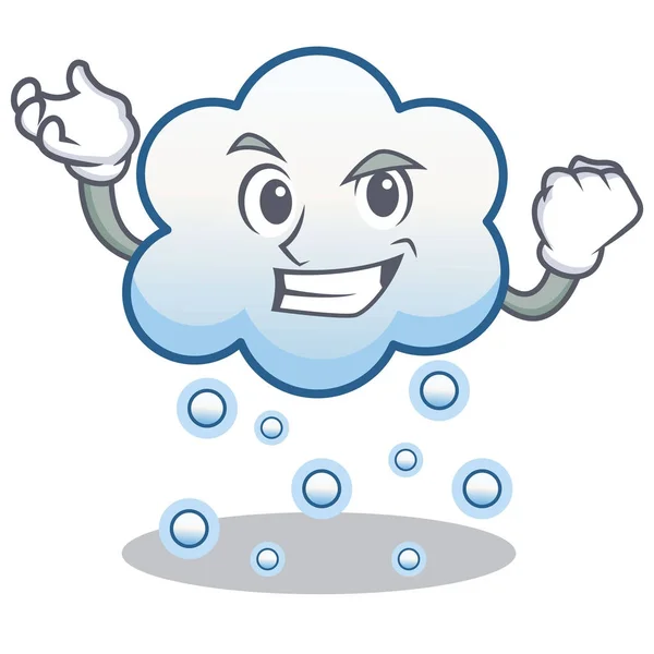 Erfolgreicher Schnee Wolke Charakter Cartoon — Stockvektor