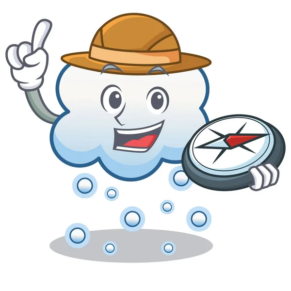 Explorer kar bulut karakter karikatür