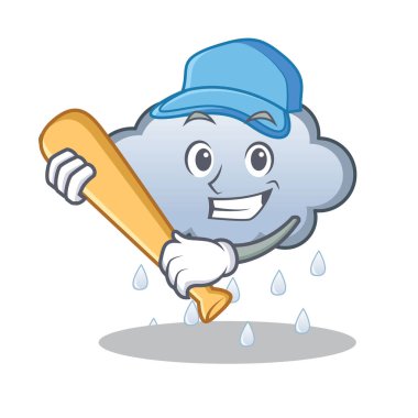 İskambil beyzbol yağmur bulutu karakter karikatür